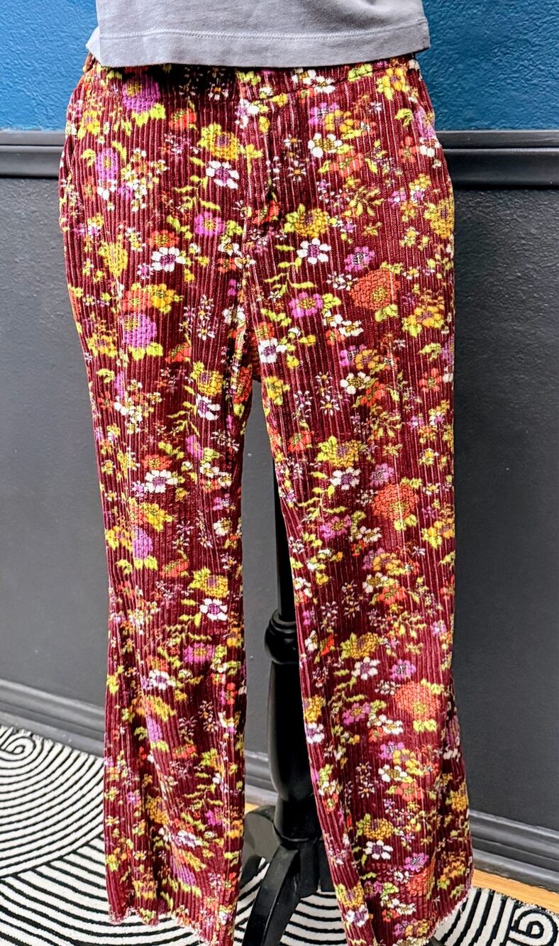 Urban Outfitters boho Floral Corduroy Pants - Size 0